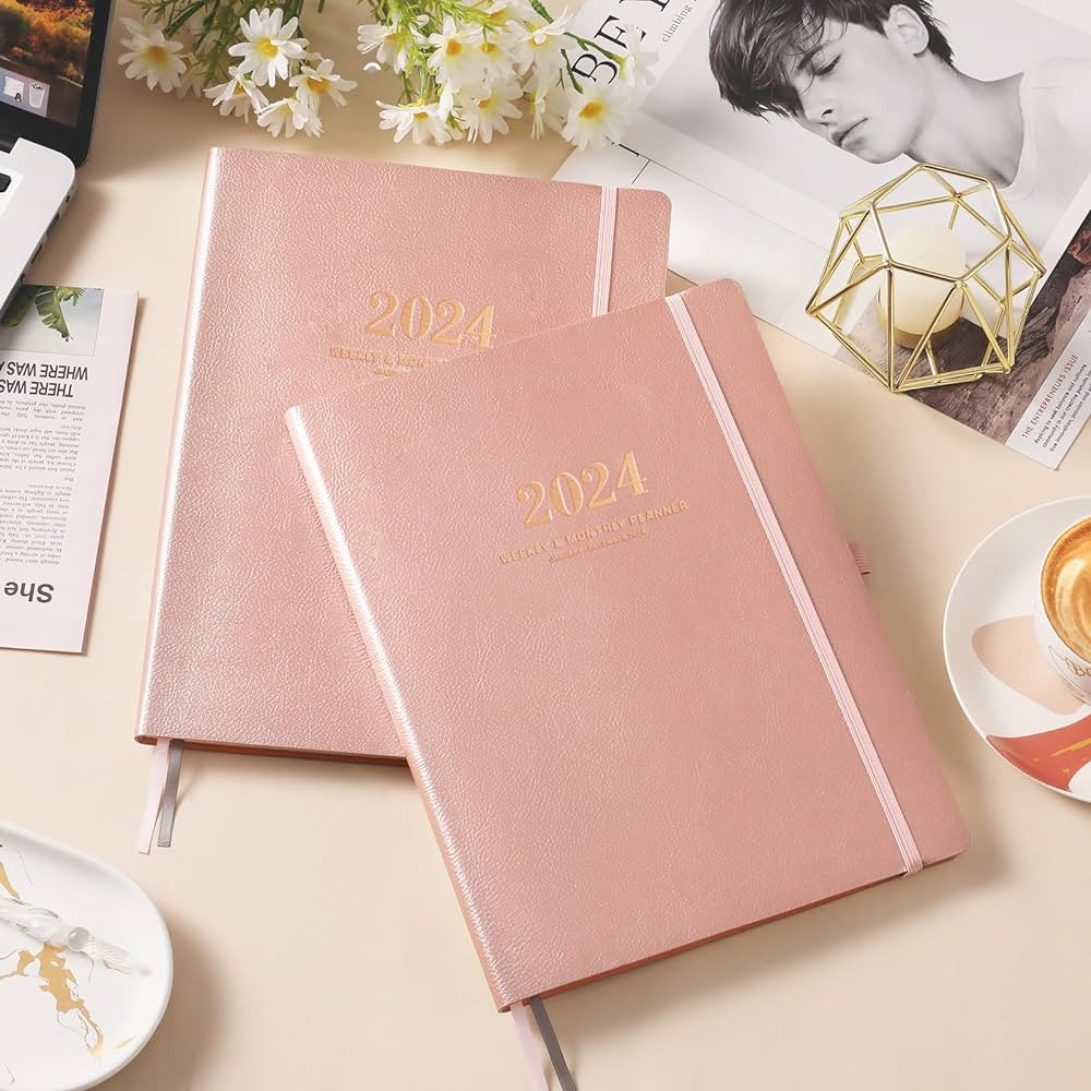2024 Planner - Weekly Monthly Planner 2024, January 2024 - December 2024, 8.5" x 11", Leather Cov... | Amazon (US)