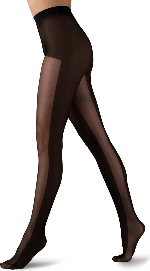 Half Sheer Half Opaque Tights | Nordstrom