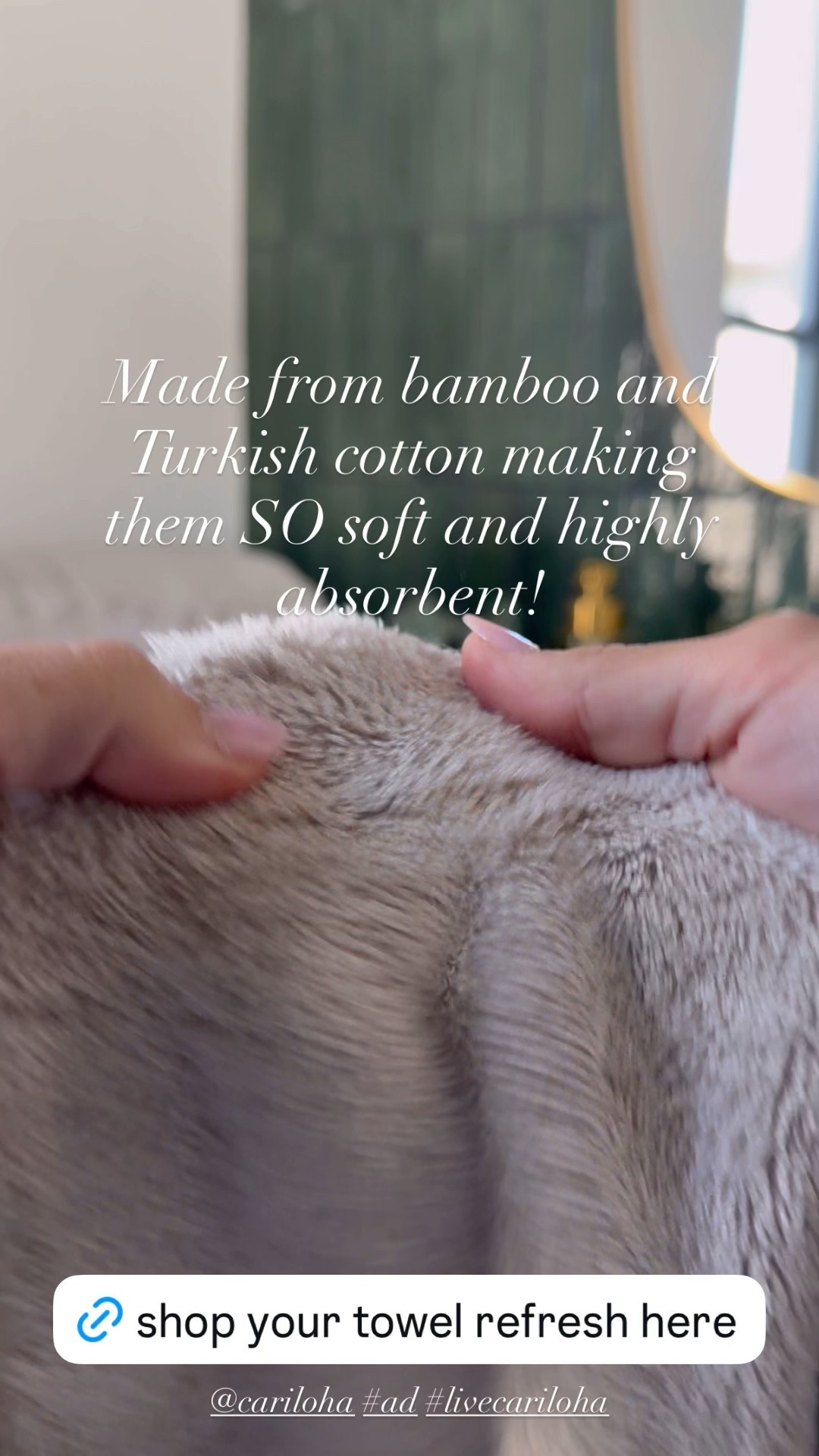 If you’re shopping for new towels you need to check out Cariloha! So soft and so plush but also dry super quick and do not smell! Use CHRISMELIS35 to save 35% off sitewide!

#ad #LiveCariloha

#LTKHome