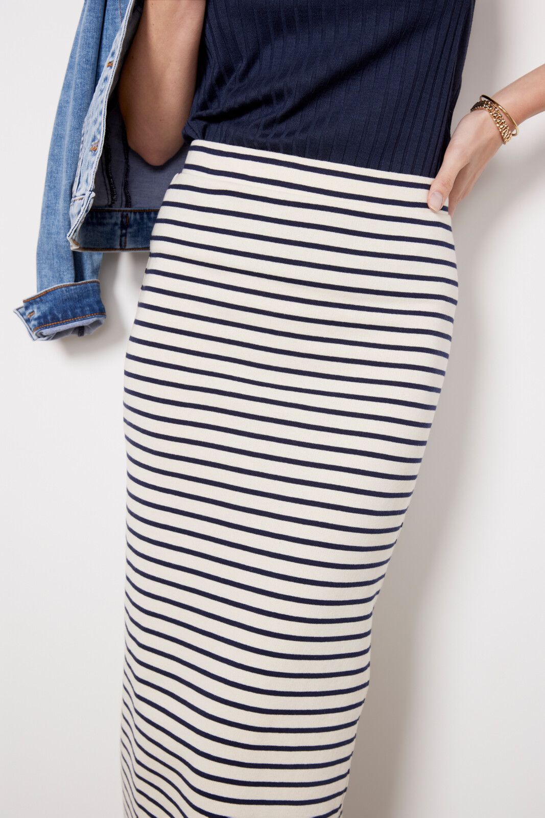 Whitney Stripe Maxi Skirt | EVEREVE