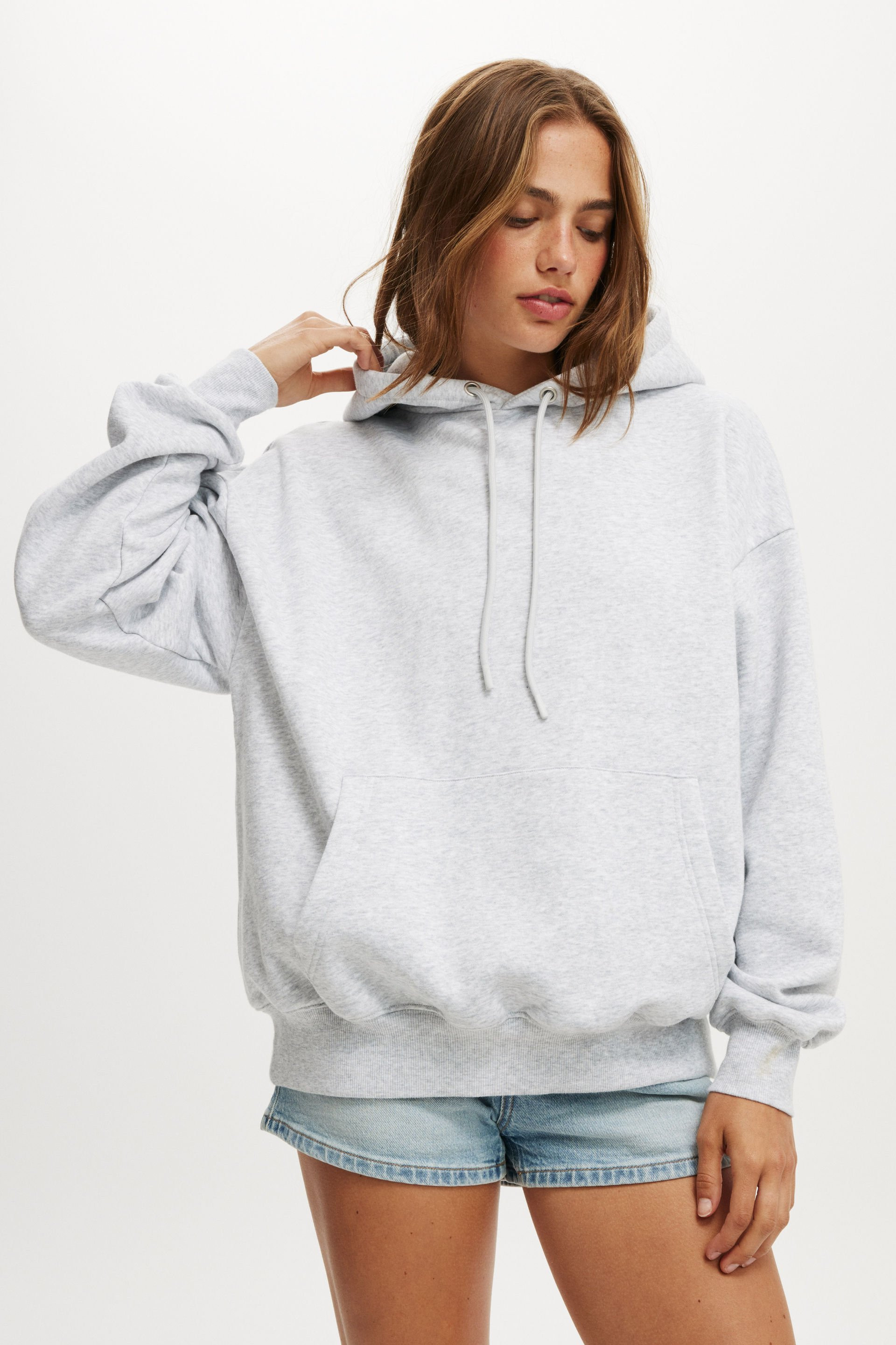 Cotton On Women - Classic Fleece Hoodie Sweatshirt - Soft grey marle | Cotton On (ANZ)