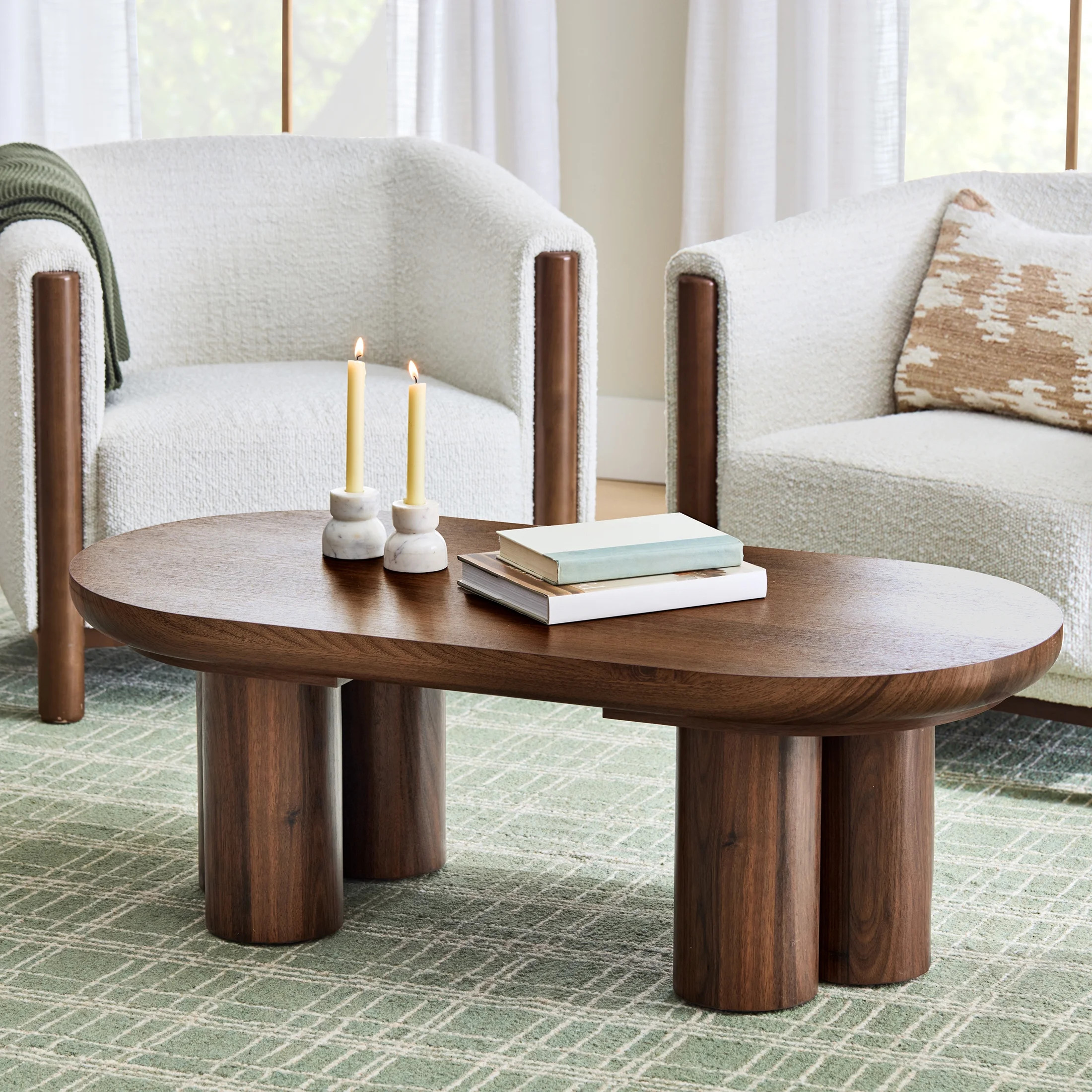 Better Homes & Gardens Adlin Coffee Table, Walnut Finish | Walmart (US)