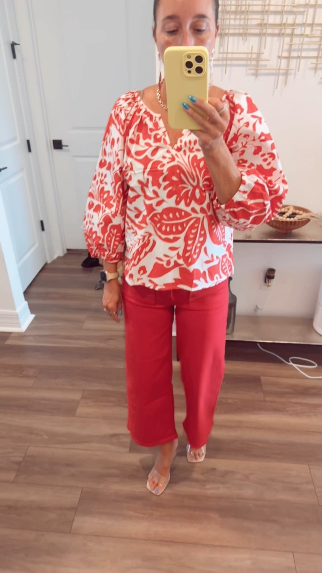 Feeling fiery and fresh in this all-Banana Republic look ❤️‍🔥
This puff sleeve floral blouse paired with wide-leg red pants is giving tropical chic meets elevated summer. Perfect for dinner out, vacation vibes, or whenever you want to make a statement! Linked it all for you on my LTK.

#BananaRepublicStyle #LTKStyle #LTKOutfit #LTKSummerLooks #BoldInBanana #OOTDInspo #WearingBanana #VacationStyle #RedHotStyle #summerfashion 
#bananarepublic #outfitoftheday

#LTKWorkwear #LTKFindsUnder50 #LTKFindsUnder100