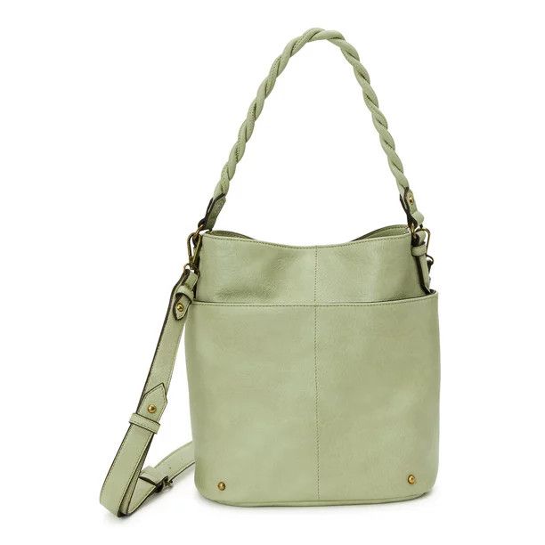 Time and Tru Women's Adam Bucket Handbag, Green | Walmart (US)