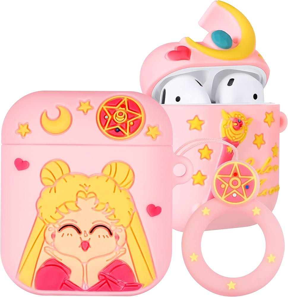 STSNano 2 Packs for AirPods 1&2 Case Soft Cute 3D Anime Cool Kawaii Fashion Fun Funny Designer Un... | Amazon (US)