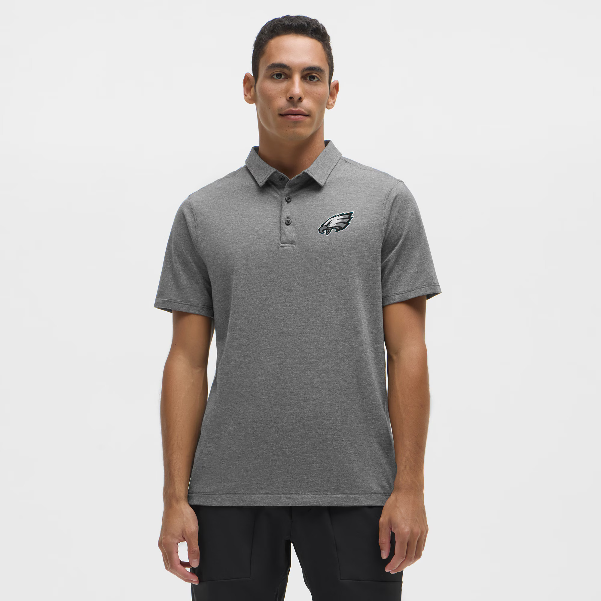 Men's Philadelphia Eagles lululemon Heather Black Evolution Polo | NFL Shop