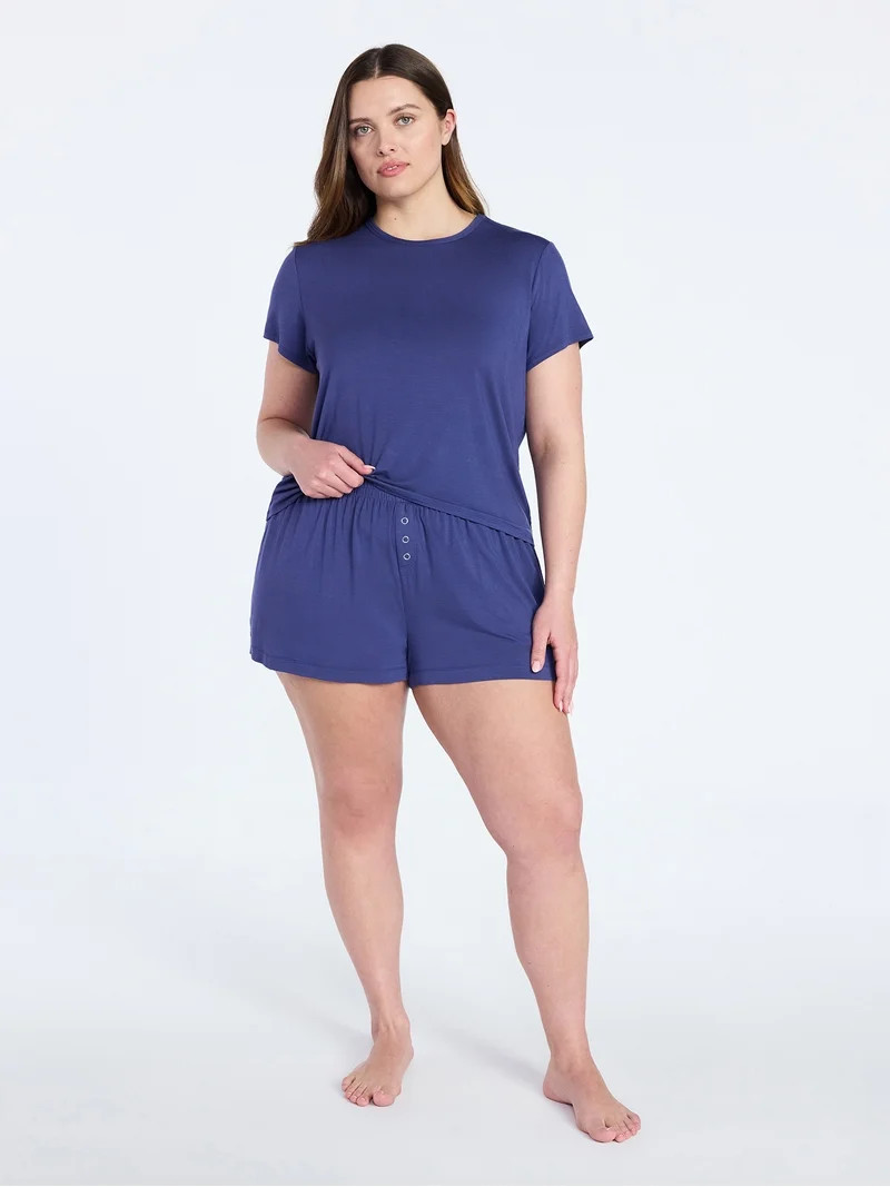 Joyspun Women’s Sleepwear Modal Pajama Shorty Shorts, 2.5'' Inseam, Sizes S-3X | Walmart (US)