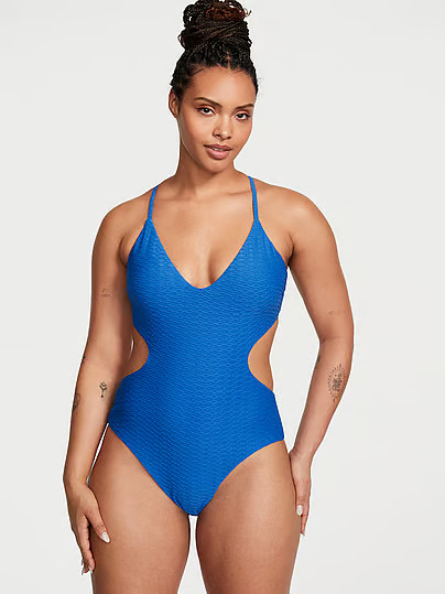 Swim The Cut-Out Cheeky One-Piece Swimsuit, Blue, Xxl - Women's One-Pieces - Victoria's Secret | Victoria's Secret (US / CA )
