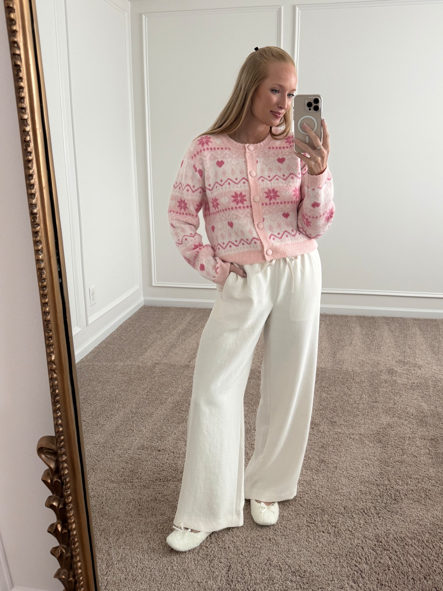 A work from home outfit I wore this week! This sweater is giving LoveShackFancy but is on sale under $50. I side up to a medium for a more casual fit 

#LTKSaleAlert #LTKootd