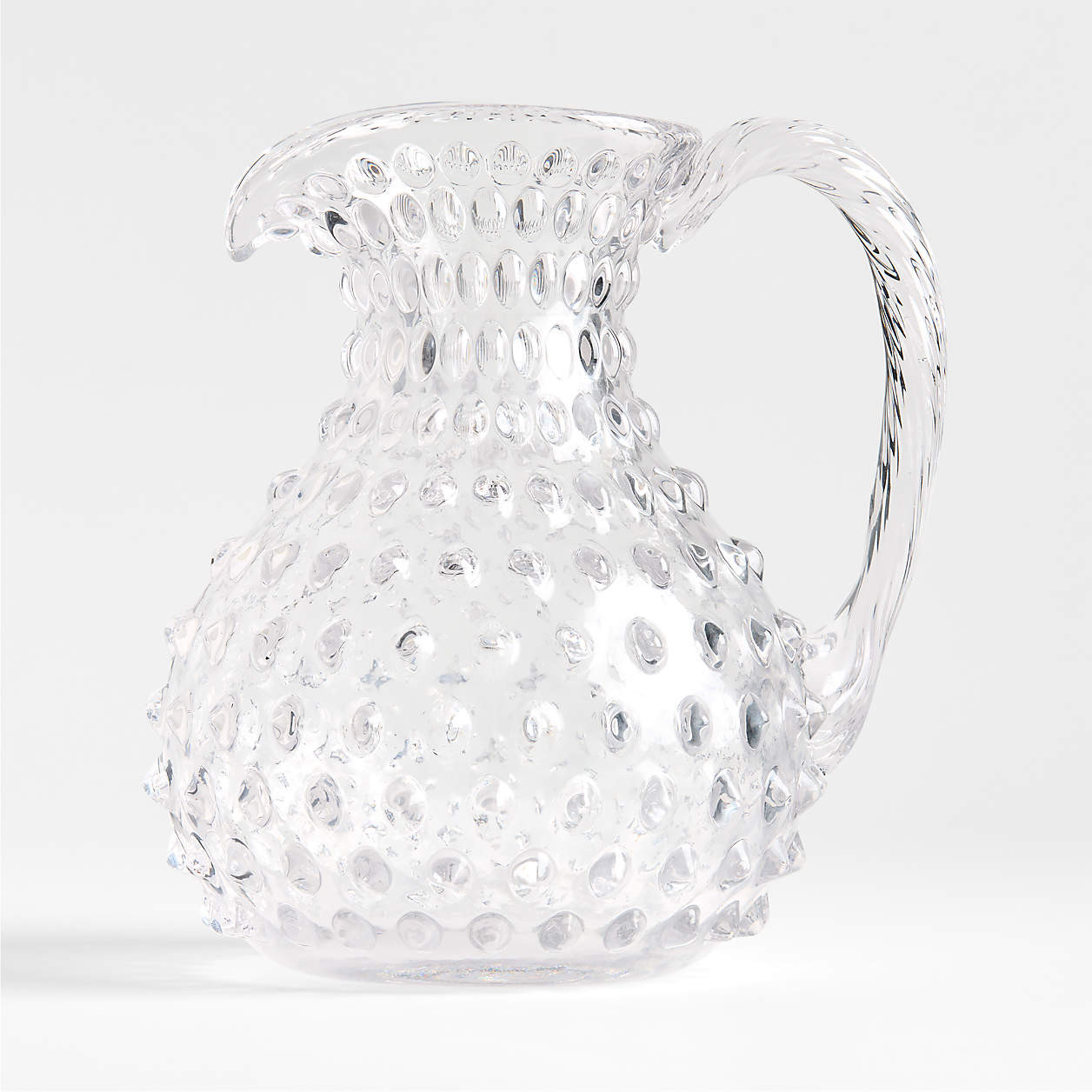 Harper Hobnail All-Purpose Glass Pitcher + Reviews | Crate & Barrel | Crate & Barrel