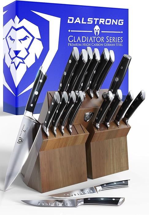 DALSTRONG Gladiator Series Elite-18pc Stainless Steel Knife Set with Block-High Carbon German Ste... | Amazon (US)