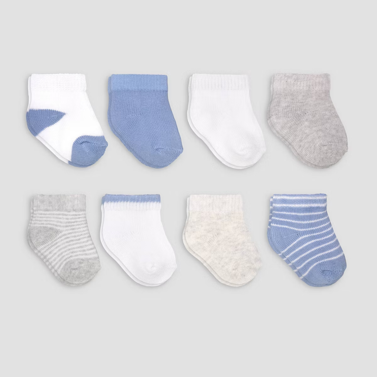 Carter's Just One You® 8pk Baby Boys' Ankle B Basic Terry Socks - 0-3M | Target