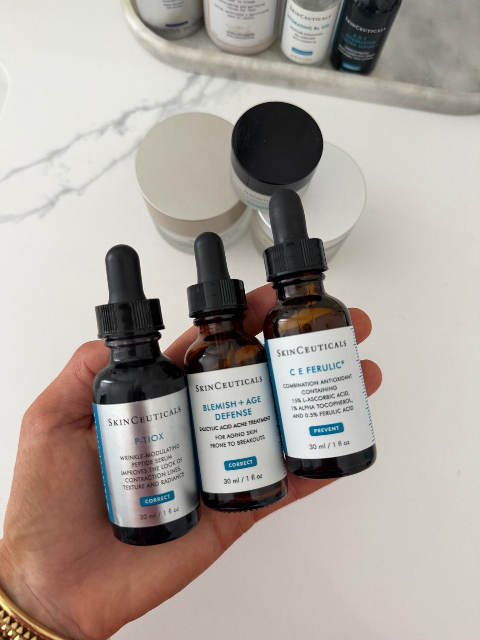 SkinCeuticals is 15% off with code SKINC15 now through 9/25! I’ve been using their serums since 2022, and they’ve truly transformed my skin. I added P-TIOX to my routine this summer and love it too. I linked all of my favorites! 🩵

#LTKgrwm #LTKSaleAlert #LTKmorningroutine