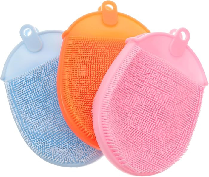 FRCOLOR Silicone Bath Brush Silicone Shower Glove Face Scrub Brush Loofah Brush Body Scrub Body S... | Amazon (US)