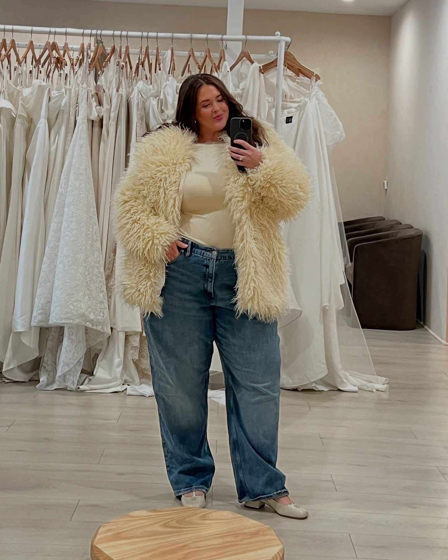 Wedding dress try on fit ☁️💍🥰

Wedding dress, bride, plus size bride, bridal outfit, fur coat, jeans, denimm

#LTKPlusSize #LTKStyleTip #LTKWedding