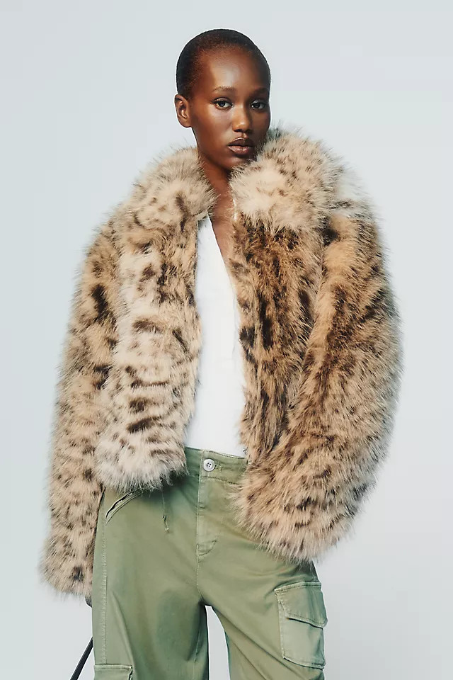 Rae Faux Fur Cropped Jacket | Anthropologie (US)