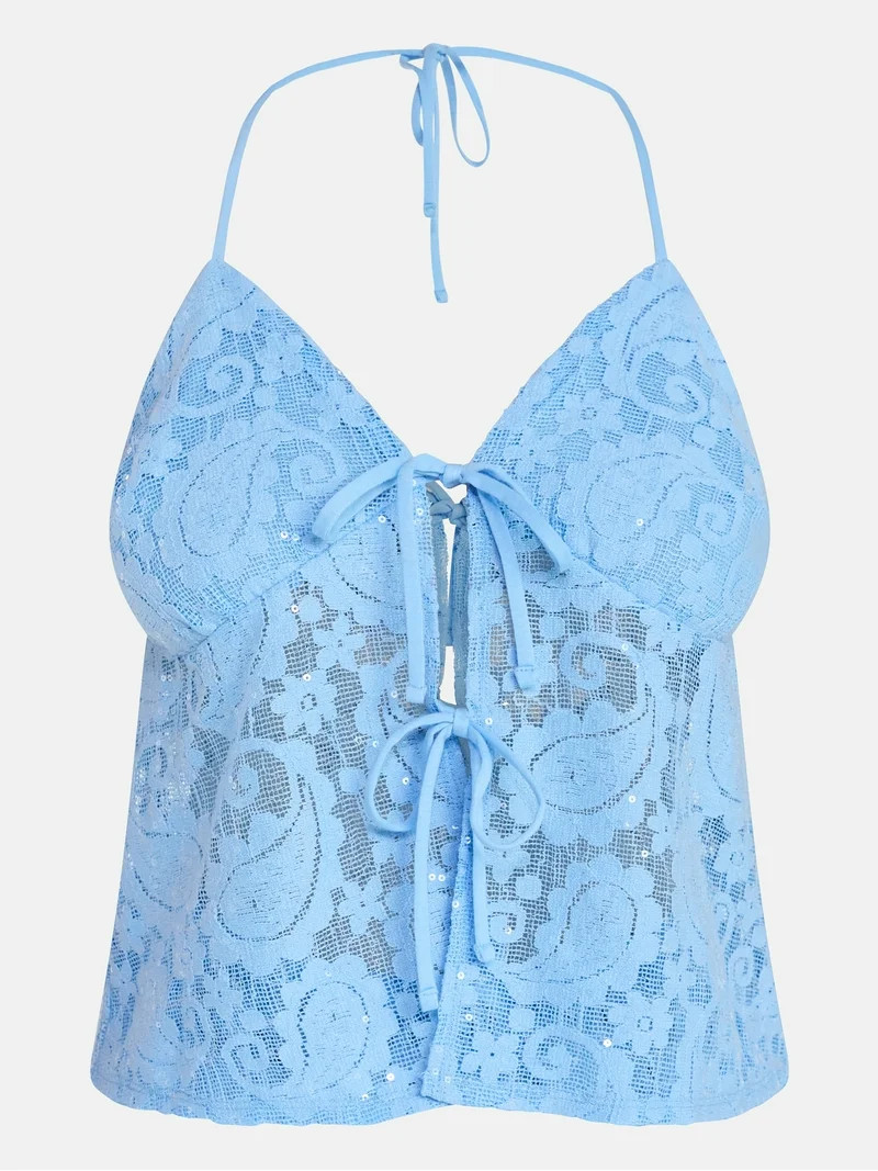 No Boundaries Lace Tank Swim Coverup, Women's XXS-XXL | Walmart (US)