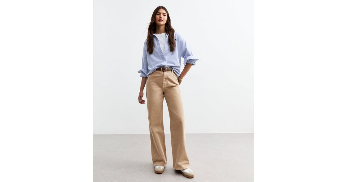 Stone Wide Leg Jeans | New Look | New Look (UK)