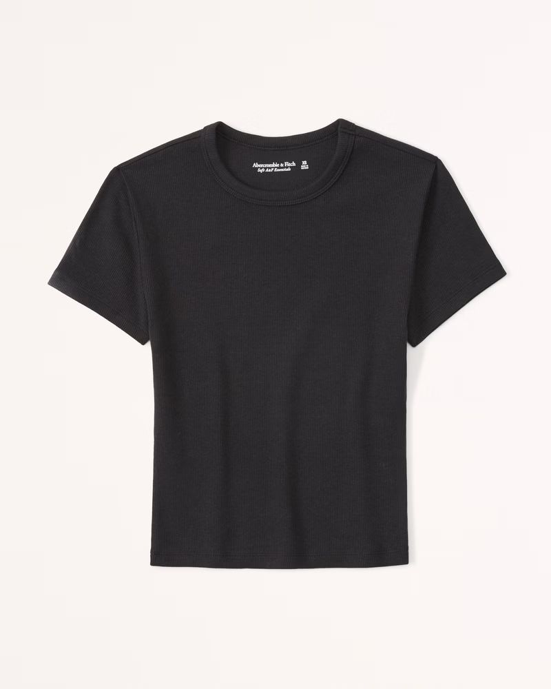 Essential Rib Baby Tee | Abercrombie & Fitch (US)