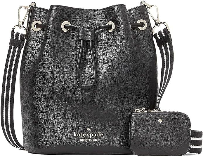 Kate Spade New York Women's Rosie Pebbled Leather Large Bucket Bag, Black | Amazon (US)