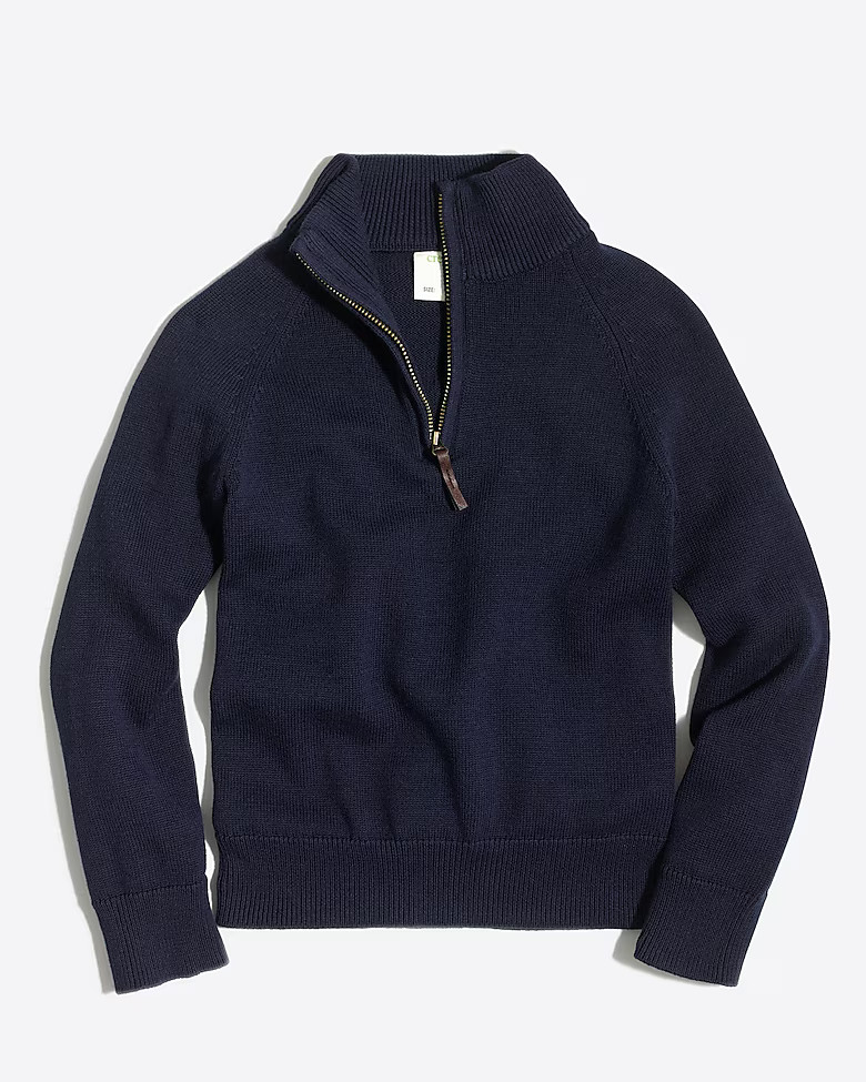 Boys' cotton half-zip pullover sweater | J.Crew Factory