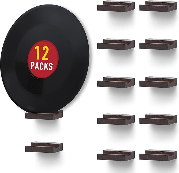 Wood Vinyl Record Shelf Wall Mount, Small Wall Record Holder Display Shelf, Vinyl Record Shelves ... | Amazon (US)
