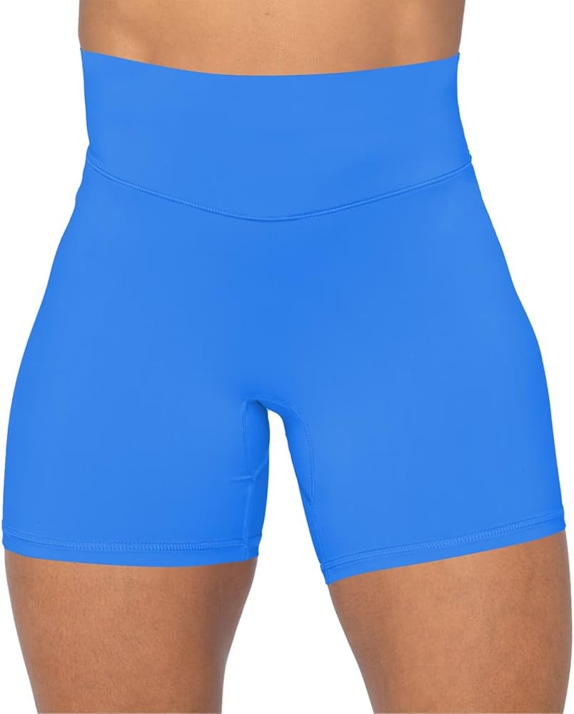 Sunzel No Front Seam High Waist Biker Shorts for Women, Squat Proof Yoga Workout Gym Bike Shorts | Amazon (US)