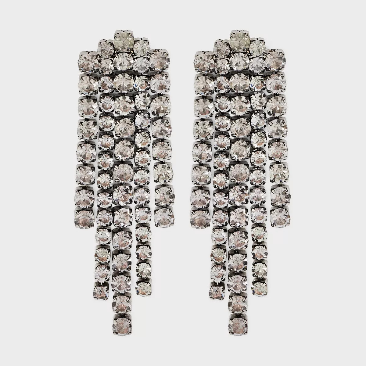 Hematite Diamond Crystal Showstopper Earrings - A New Day™ Black | Target