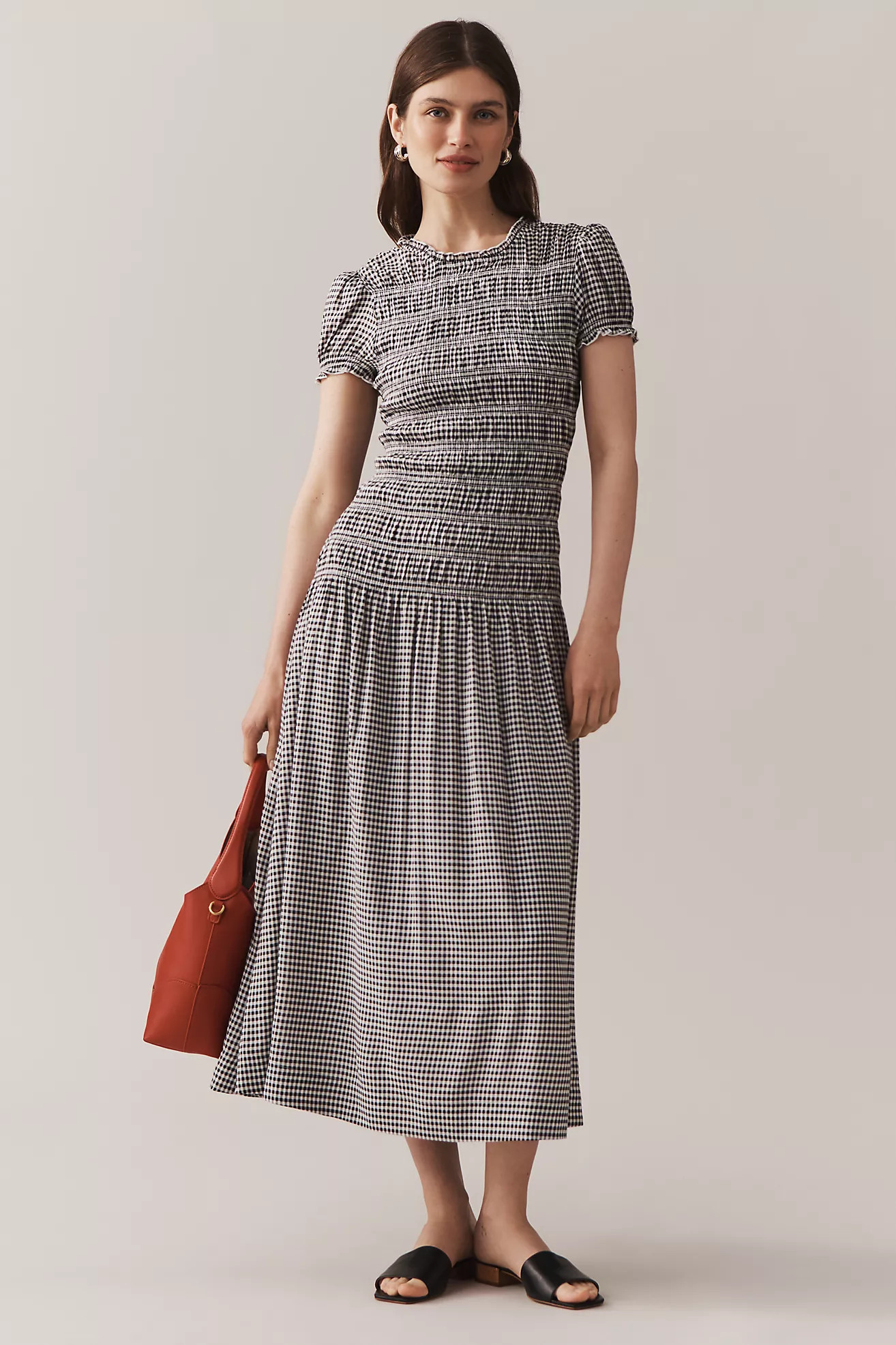 Reformation Kiria Puff-Sleeve Smocked A-Line Maxi Dress | Anthropologie (US)