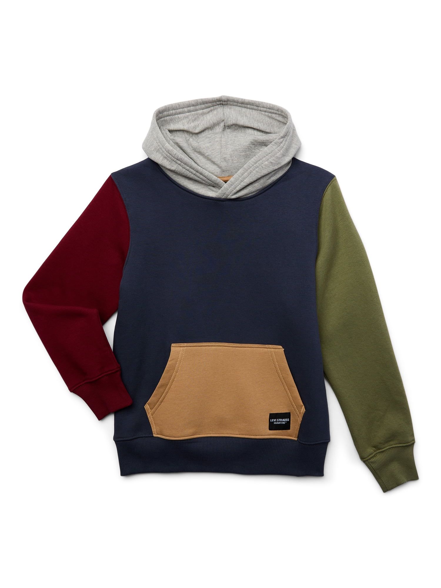 Levi Strauss Signature Boys Colorblock Hoodie Sweatshirt, Sizes 4-18 | Walmart (US)