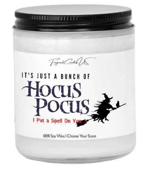 Hocus pocus candle,halloween book of spells decoration,halloween candle,halloween candles,fall sc... | Amazon (US)