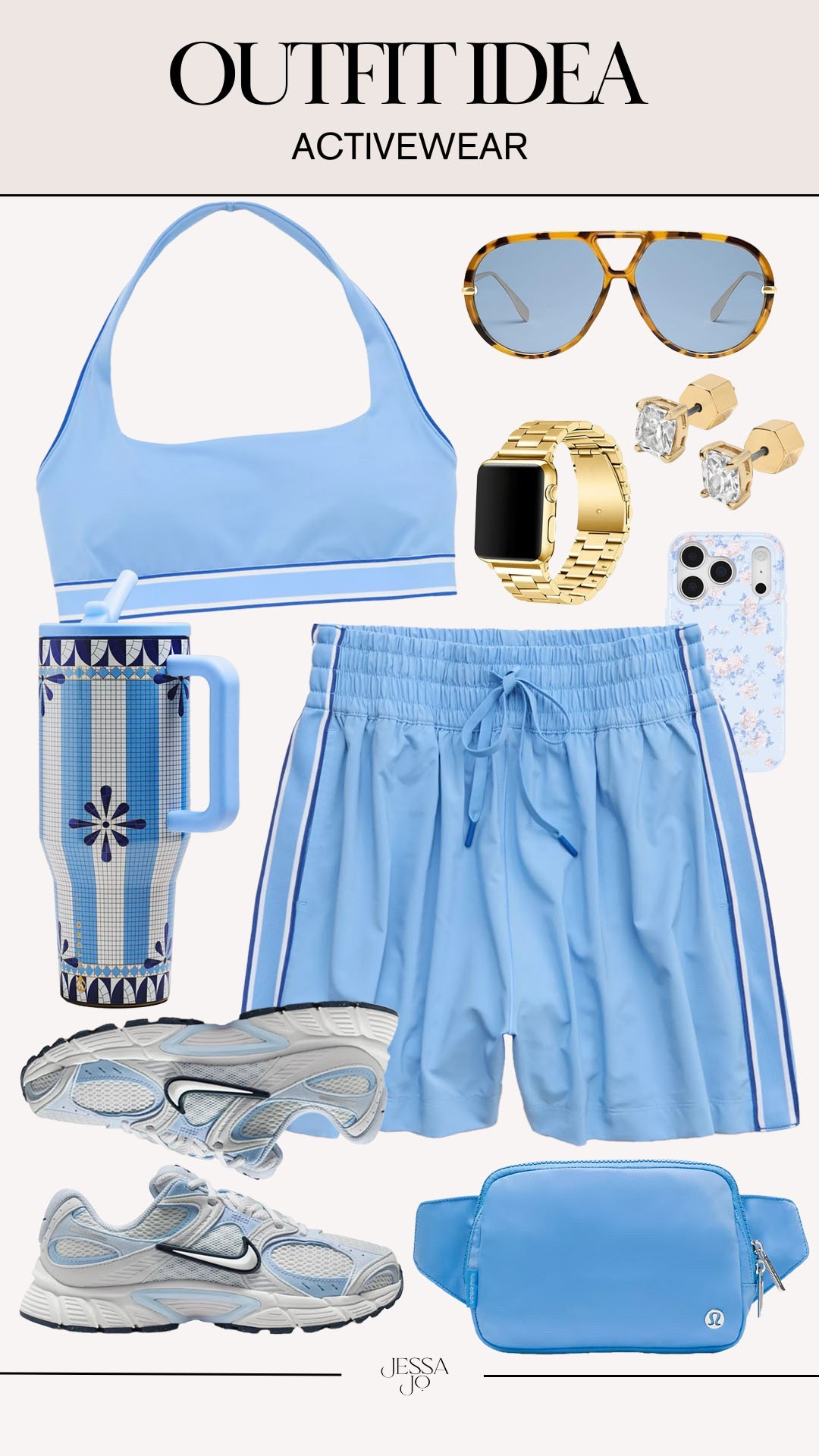 Trendy summer active outfit. Active style. Summer active matching set. aerie new arrivals. Anthropologie blue tile hydrojug. Blue nike zoom vomero 5.

#LTKootd #LTKSeasonal #LTKActive