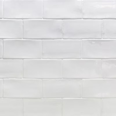 Artmore Tile  44-Pack Bianco 3-in x 6-in Polished Ceramic Subway Wall Tile | Lowe's