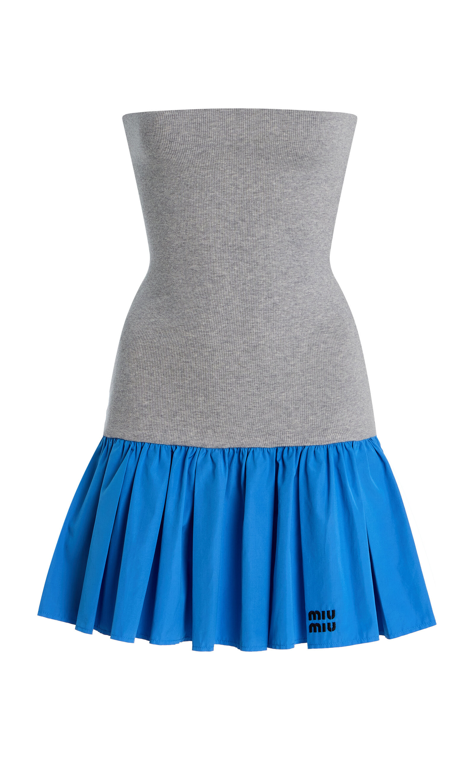 Miu Miu Jersey and Poplin Mini Dress - Moda Operandi | Moda Operandi (Global)