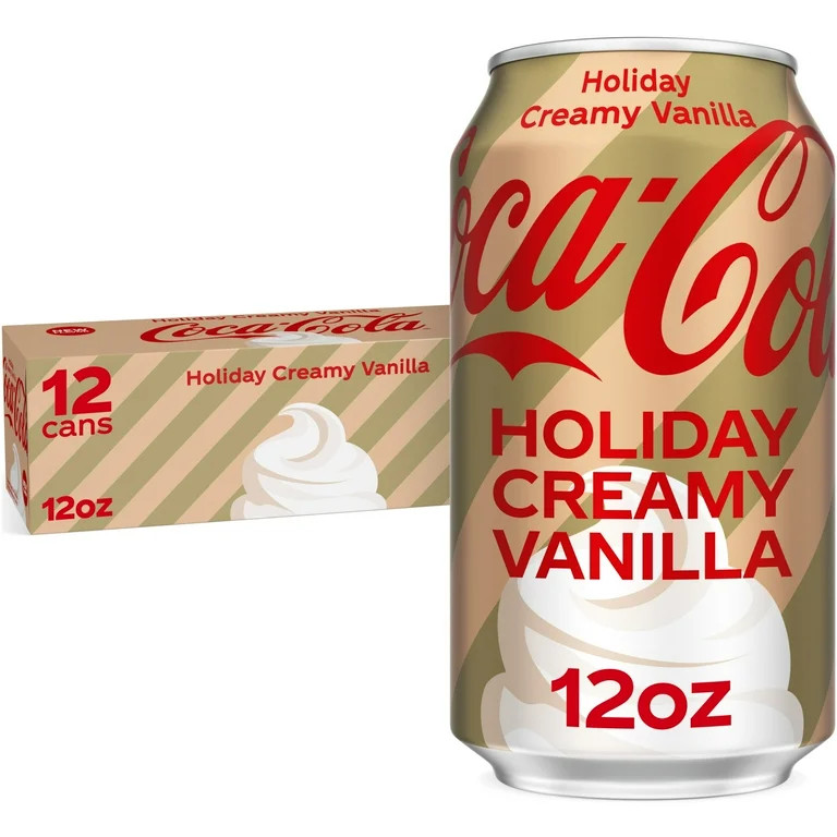 Coca-Cola Holiday Creamy Vanilla Soda Pop Fridge Pack Cans, 12 fl oz, 12 Pack - Walmart.com | Walmart (US)