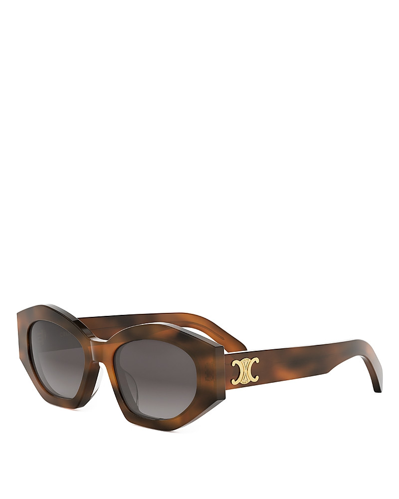 Celine Triomphe Havana Oval Sunglasses, 55mm | Bloomingdale's (US)
