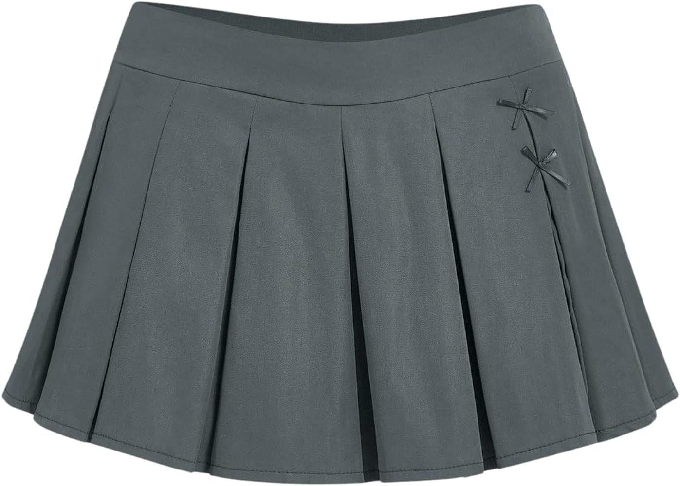 MakeMeChic Women's Solid Drop Waist Uniform Skirt Y2K Pleated Mini Skater Tennis Skirts | Amazon (US)