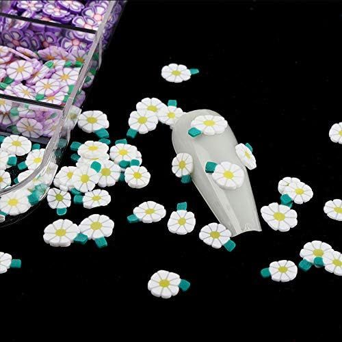 500+ Flower Pattern Nail Art Decor Slices 12 Colors Summer 3D Nail Flower Polymer Slices Art Stic... | Amazon (US)