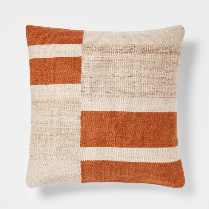 Oversized Blocked Woven Square Throw Pillow - Threshold™ | Target