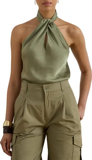 Lauren Ralph Lauren Twist Front Sleeveless Top | Nordstrom | Nordstrom