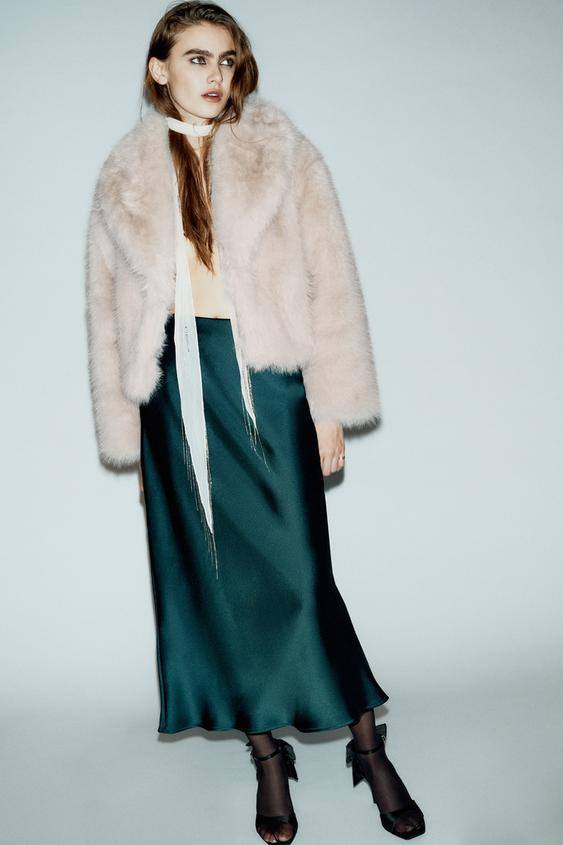 SATIN MIDI SKIRT | Zara UK