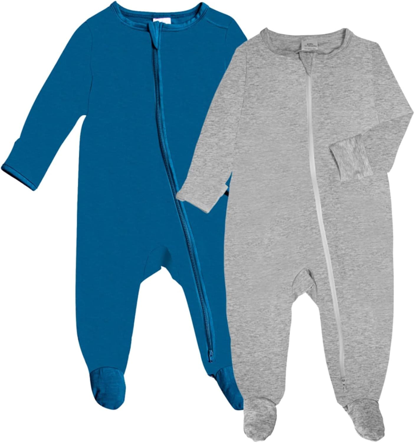 Bamboo Zipper Baby Footie Pajama,Long Sleeve One Piece Romper For Boys Girls | Amazon (US)