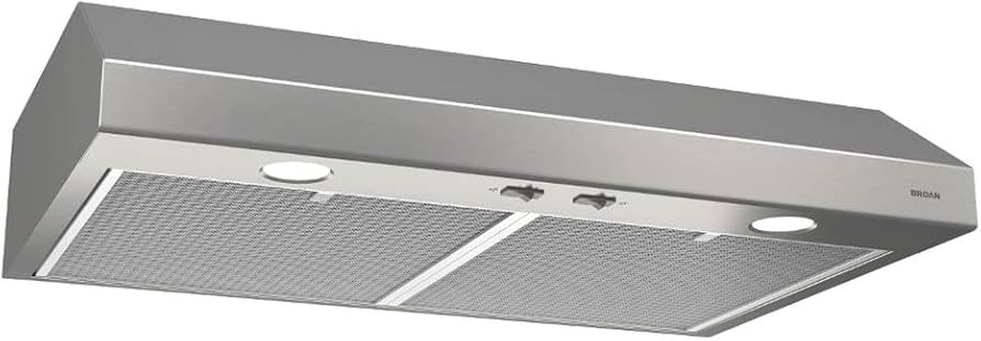 Broan-NuTone BCSD130SS Glacier Range Hood with Light, Exhaust Fan for Under Cabinet, Stainless St... | Amazon (US)