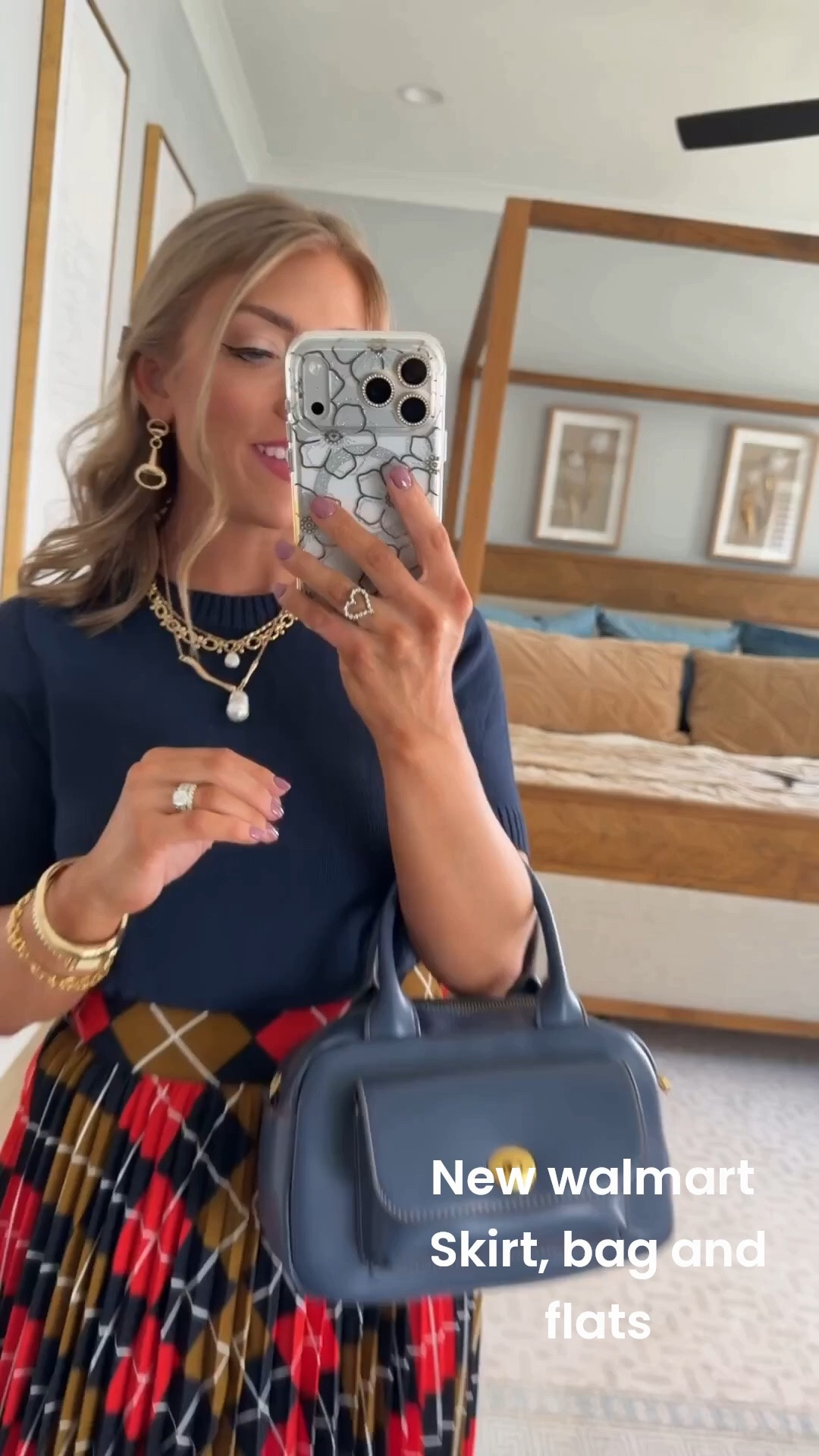 This new Walmart plaid skirt looks SO expensive! 😍 The pleated midi silhouette paired with a simple navy sweater is giving classic, preppy fall style without the price tag we love. The rich red, navy and golden tones are gorgeous together, and the little blue bag and woven flats finish it off perfectly. Such a pretty Walmart outfit for work, church, dinner or fall events! 

#WalmartFashion #WalmartFinds #WalmartNewArrivals #WalmartStyle #PlaidSkirt #PreppyStyle #FallFashion #FallOutfit #AffordableFashion #ClassicStyle #WalmartOutfit #MidiSkirt

#LTKootd #LTKPetite #LTKWorkwear
