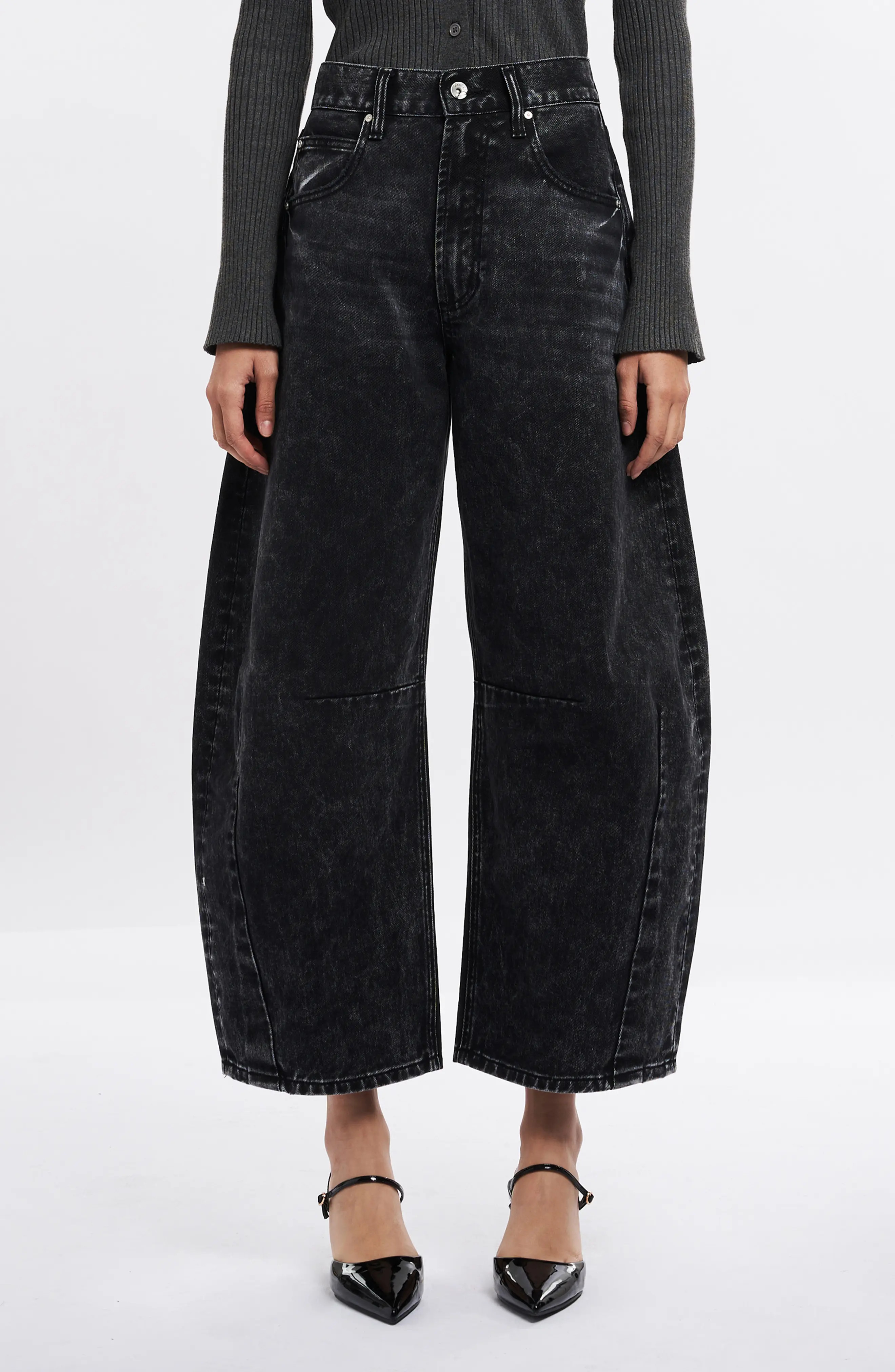 Darted Super High Waist Barrel Jeans (Women) | Nordstrom | Nordstrom