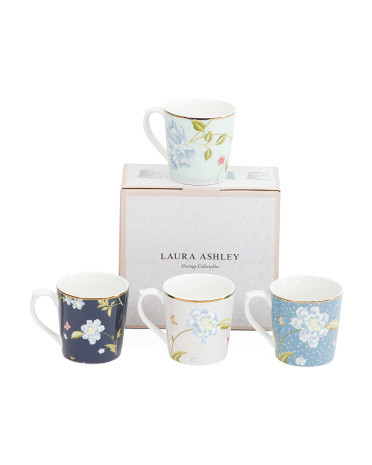 Set Of 4 10oz Porcelain Mugs | TJ Maxx