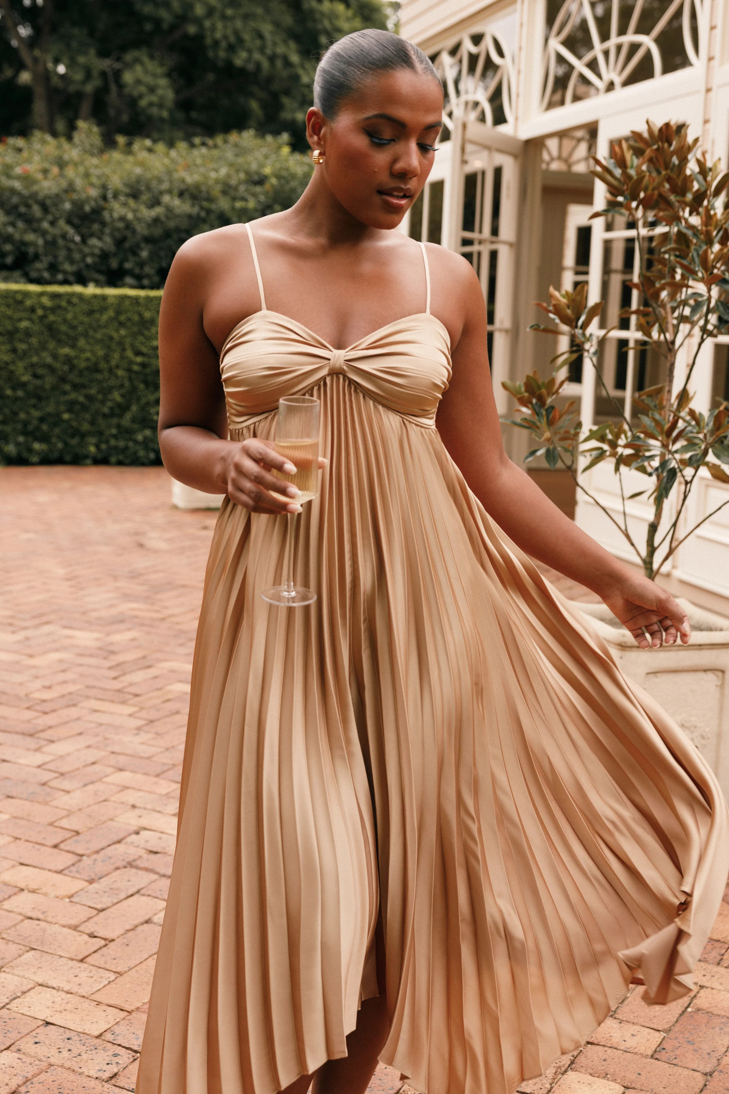 Vikki Dress - Gold | Petal & Pup (US)