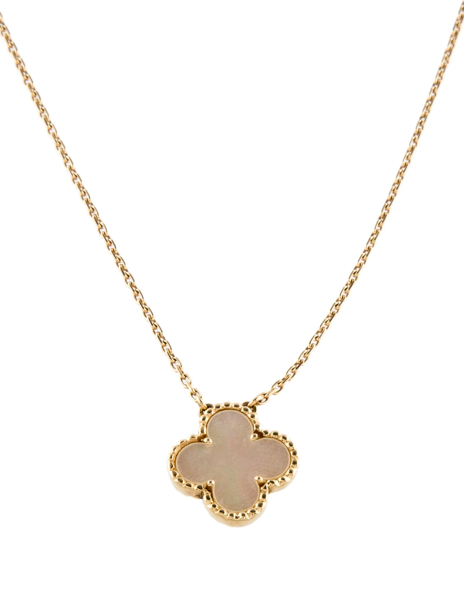 Mother of Pearl Vintage Alhambra Pendant Necklace | The RealReal