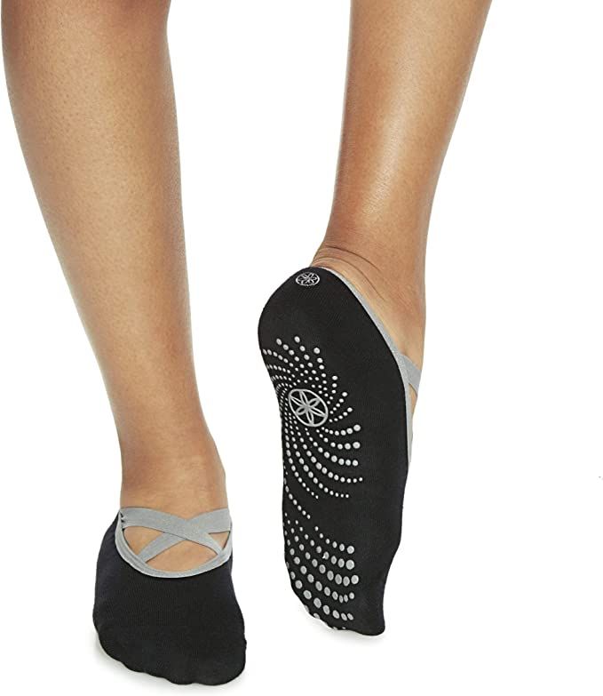 Gaiam Yoga Barre Socks - Non Slip Sticky Toe Grip Accessories for Women & Men | Amazon (US)