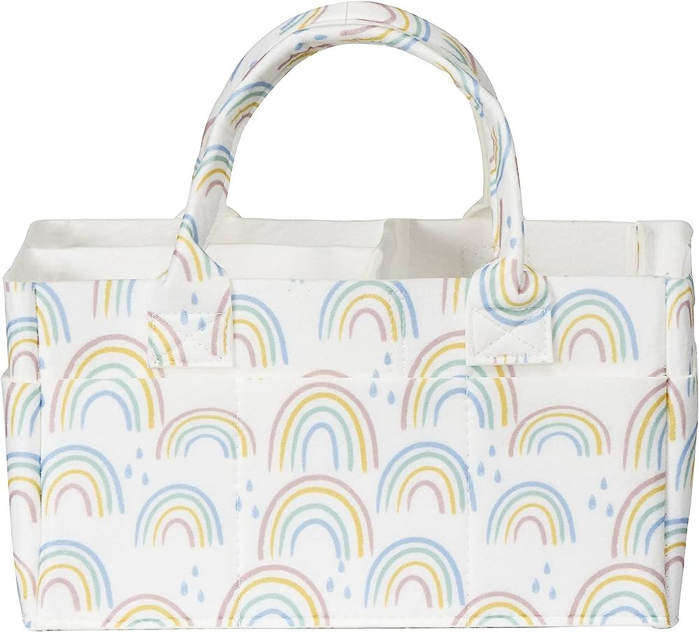 Sammy & Lou Collapsible Painterly Floral Felt Storage Caddy, Divided Design To Keep Diapers, Wipe... | Amazon (US)